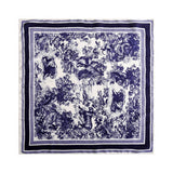 Cwasc2400_Colorblock Landscape Retro Artistic Silk Scarf
