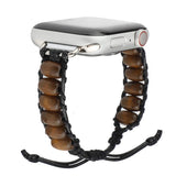 IWATCH9 WOODEN BEADS WAX ROPE STRAP APPLE WATCH9 1_CWWW0046