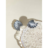 FASHIONABLE GEOMETRIC STRIPED WAVE SHELL EARRINGS_CWAJE1801