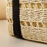 Women Casual Woven Straw Square Tote Bag _Cwab0822