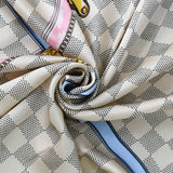 RETRO PLAID 70CM SQUARE SCARF NECK HAIR WRAP_CWASC1175