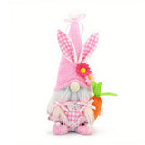 EASTER BUNNY PLUSH DOLL PINK DOLL ORNAMENTS_CWMM3472