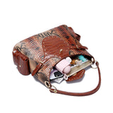 Vintage New Tote Snake Print Shoulder Handbag_Cwab2581