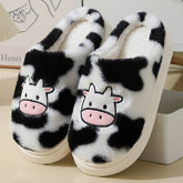 CUTE CARTOON COW STYLE WINTER COTTON SLIPPERS_CWMM3072