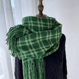 RETRO PLAID SCARF SOFT WARM COUPLE WINTER WRAP_CWASC1471