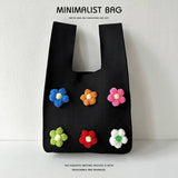 CUTE COLORFUL FLOWER KNITTED SHOULDER BAG HANDBAG_CWAB1505