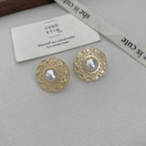 FASHIONABLE DISC PEARL EARRINGS_CWAJE1305