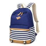 BACKPACKS FOR SCHOOL STRIPED CANVAS LAPTOP BAG_CWAB5510