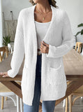 Woven Sweater Casual Double Pocket Cardigan