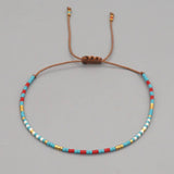 HAND WOVEN BEADED MULTI COLOR RICE BEAD BRACELET_CWMM3851