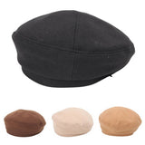 Women Retro Solid Color Beret_Cwah1140