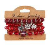 MULTI LAYERED MAPLE LEAF HEART PENDANT BRACELET_CWAJE2229