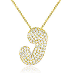 FASHIONABLE PENDANT NECKLACE ZIRCONIA LETTERS_CWMM5868
