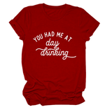 Women Summer Tee Day Drinking Quote Shirt_Cwttsl0491