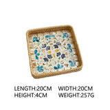 RATTAN COLORFUL SHELL CREATIVE HANDMADE FRUIT PLATE_CWMM4406