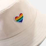 RAINBOW HEART FOLDABLE BUCKET HAT_CWAH1638