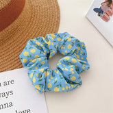 Women Fresh Fabric Broken Flower Hair Tie_Cwaha0841