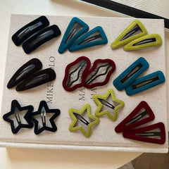 Velvet Triangle Hollow Bb Clip Chic Hairpin_Cwaha07970