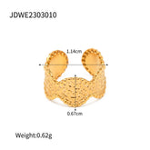 18K GOLD STAINLESS STEEL BRAIDED CLIP EARRINGS_CWMM2359