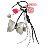 ELEGANT BOW HEART KEYCHAIN WITH POKER CHIP_CWMM7643