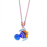 COLORFUL GLASS FISH OCEAN PENDANT NECKLACE_CWMM7525