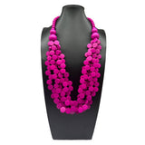 COLORFUL WOODEN BEADS MULTI LAYERED BEADED NECKLACE_CWMM4973