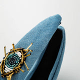 FASHIONABLE EVIL EYE DENIM HEADBAND_CWAHA2130
