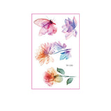 Watercolor Flower Tattoos For Hand Collarbone_Cwmm8270