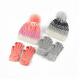 CHILDRENS KNITTED HAT AND GLOVES TWO PIECE SET_CWMM2871