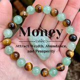 Colorful Round Beaded Natural Stone Bracelet_Cwmm11258