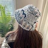 Cwah2213_Ethnic Retro Color Matching Knitted Bucket Hat