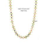 PINK GREEN NATURAL STONE BEADED NECKLACE_CWMM8839