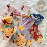 CUTE CARTOON SMILING FACE SOCKS_CWMS0876