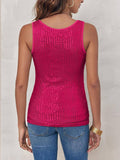 Solid-Color Sequined Casual And Fashionable Vest