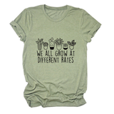 PRINTED CREW NECK TEE WE ALL GROW GRAPHIC_CWTTS1493