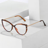 CAT EYE TR FRAME TEMPLES BLUE LIGHT FLAT GLASSES_CWASG0275