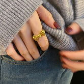 EXQUISITE HIGH GRADE BOWKNOT OPEN RING FOR WOMEN_CWAJE3095