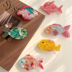Pink Dolphin Acetate Hair Clip?Ocean Style & Cute_Cwaha5723?
