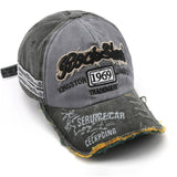 Vintage 1969 Distressed Embroidered Baseball Cap Cwah1259