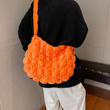 Velvet Puffy Cloud Shoulder Crossbody Bag_Cuab00487