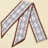 LETTER FLORAL TWILLY SCARF HAIR RIBBON BAG TIE_CWASC0095