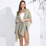 BAMBOO COTTON BEACH SHAWL SUN PROTECTION CARDIGAN_CWMM6303
