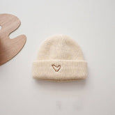 CHILDRENS STYLISH EMBROIDERED HEART KNITTED HAT_CWAH2934