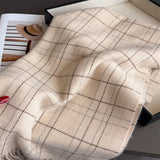 Chic Plaid Tassel Scarf Soft Cashmere Feel Wrap_ Cwasc03271