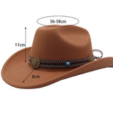 COUPLE FEDORA JAZZ HAT WESTERN ETHNIC WOOL HAT_CWAH04382