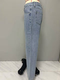 Stylish Retro Straight-Leg Baggy Denim Pants