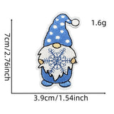 Winter Blue Christmas Graffiti Embroidered Patch_Cwmm4028