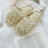 Womens Small Floral Lace Thick-Soled Slippers_Cwmm2969