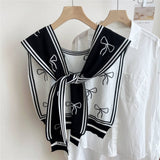 FLORAL KNIT SHAWL LIGHT CARDIGAN SCARF FOR WOMEN_CWASC0847