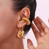 Western Style 18K Gold Cowboy Boot Hat Earrings